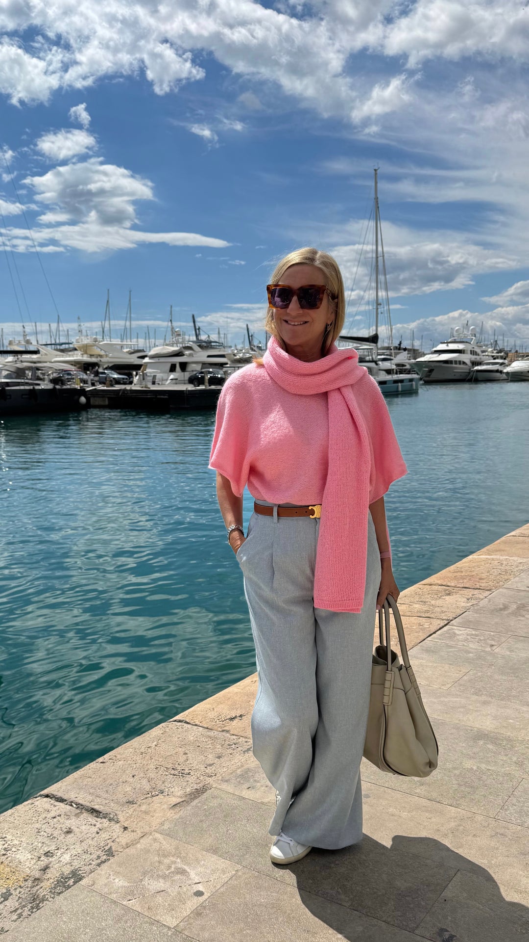 Dames sweatshirt mohair roze | Leonie Pink Drink