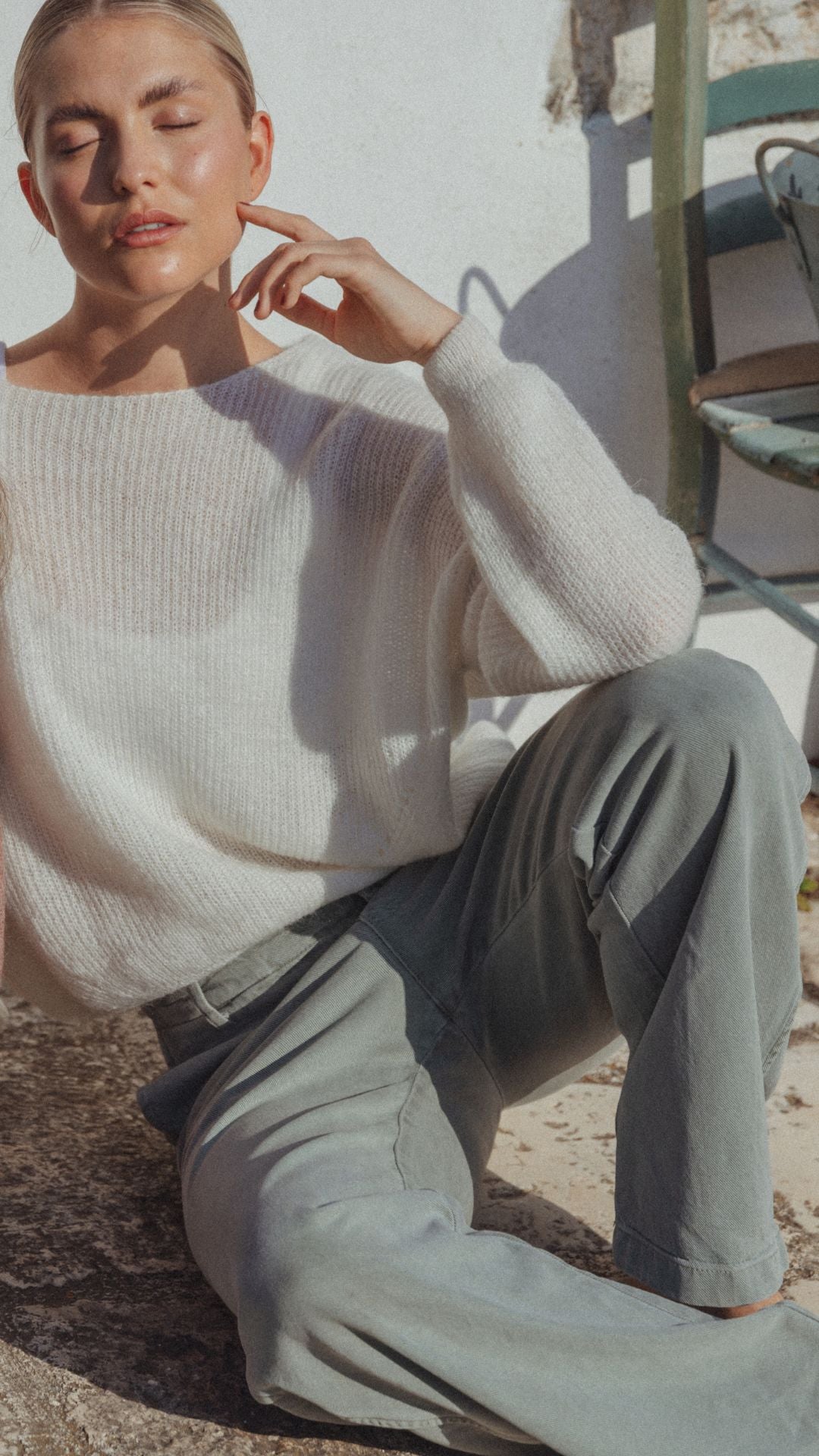 Dames pull mohair wit Juliette – leselles - Main Image