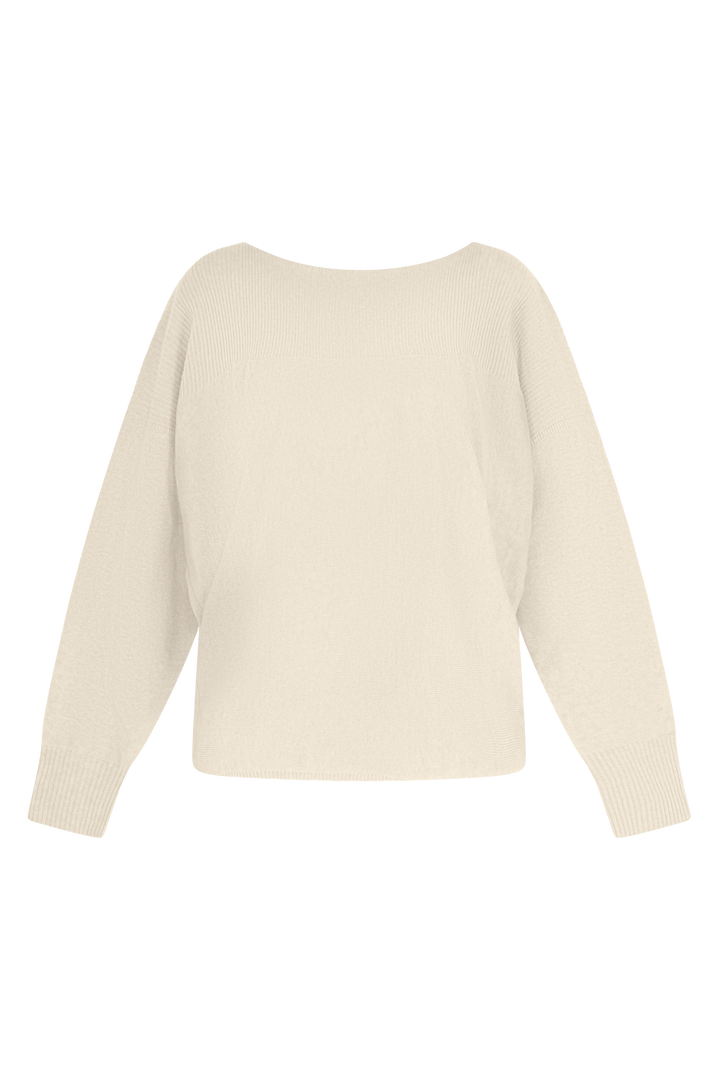 Louise pull boat neck milk cashmere