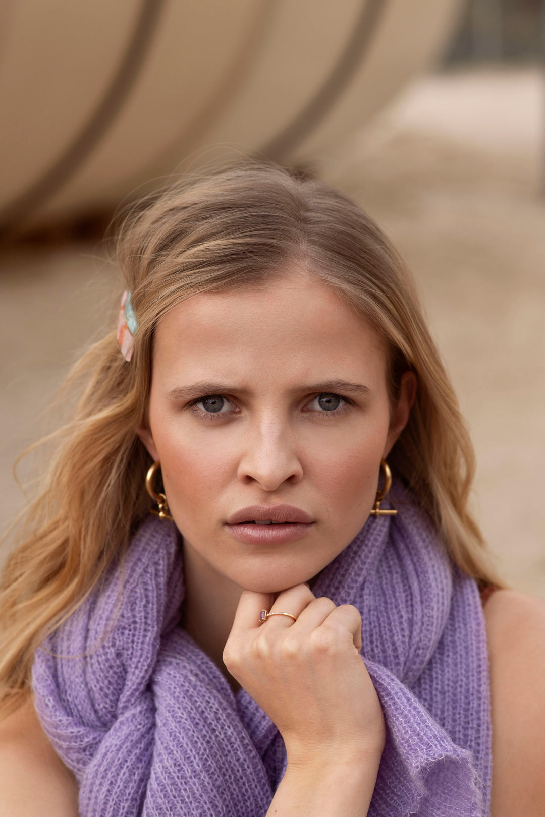 Dames sjaal mohair | Jille Orchid Bloom