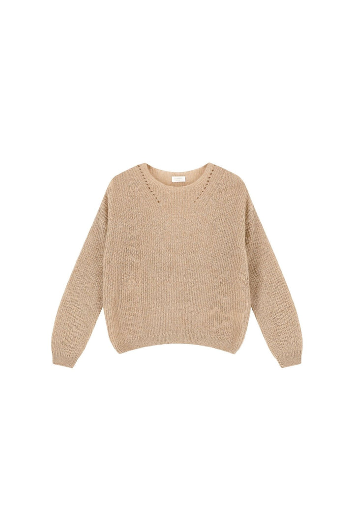 Beige Dames pull mohair | Colette Cafe Latte