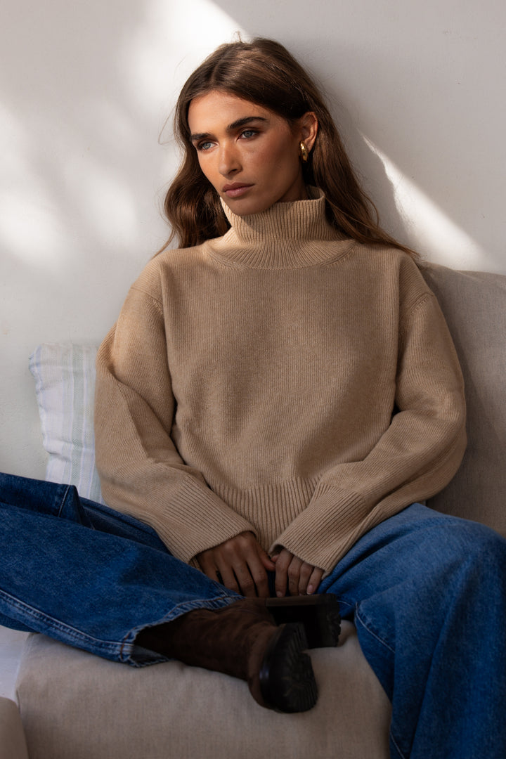 Dames Pull cashmere Renee sand