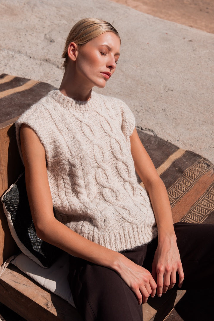Debardeur alpaca Veronique beige