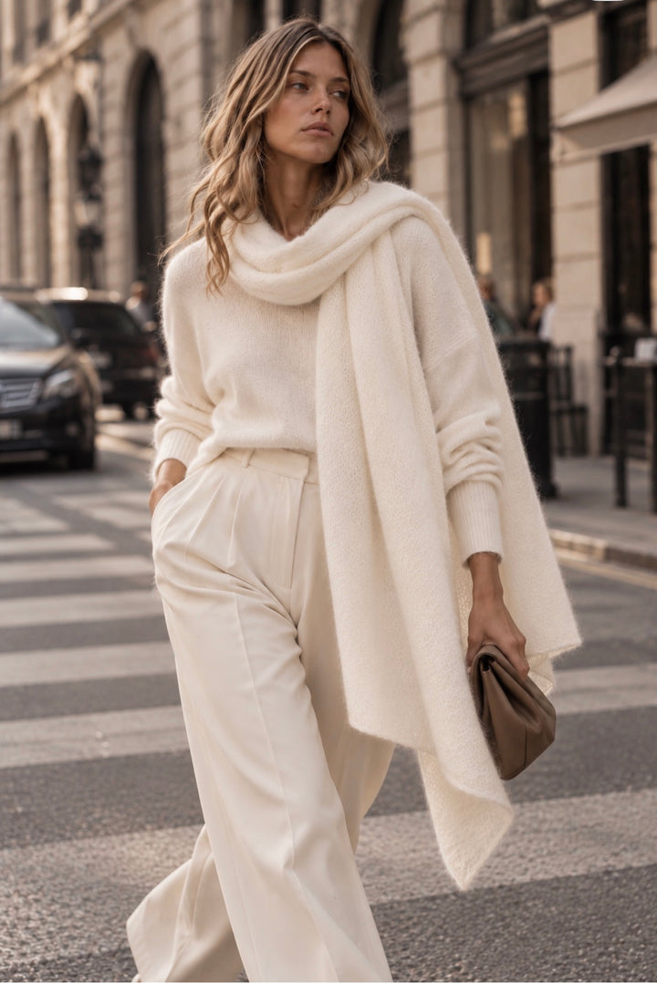 Women’s Mohair Scarf Laurence – off white