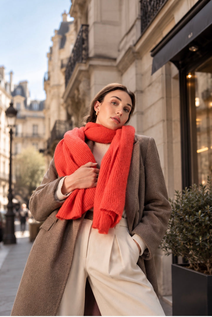 Dames sjaal mohair | Jille Orange