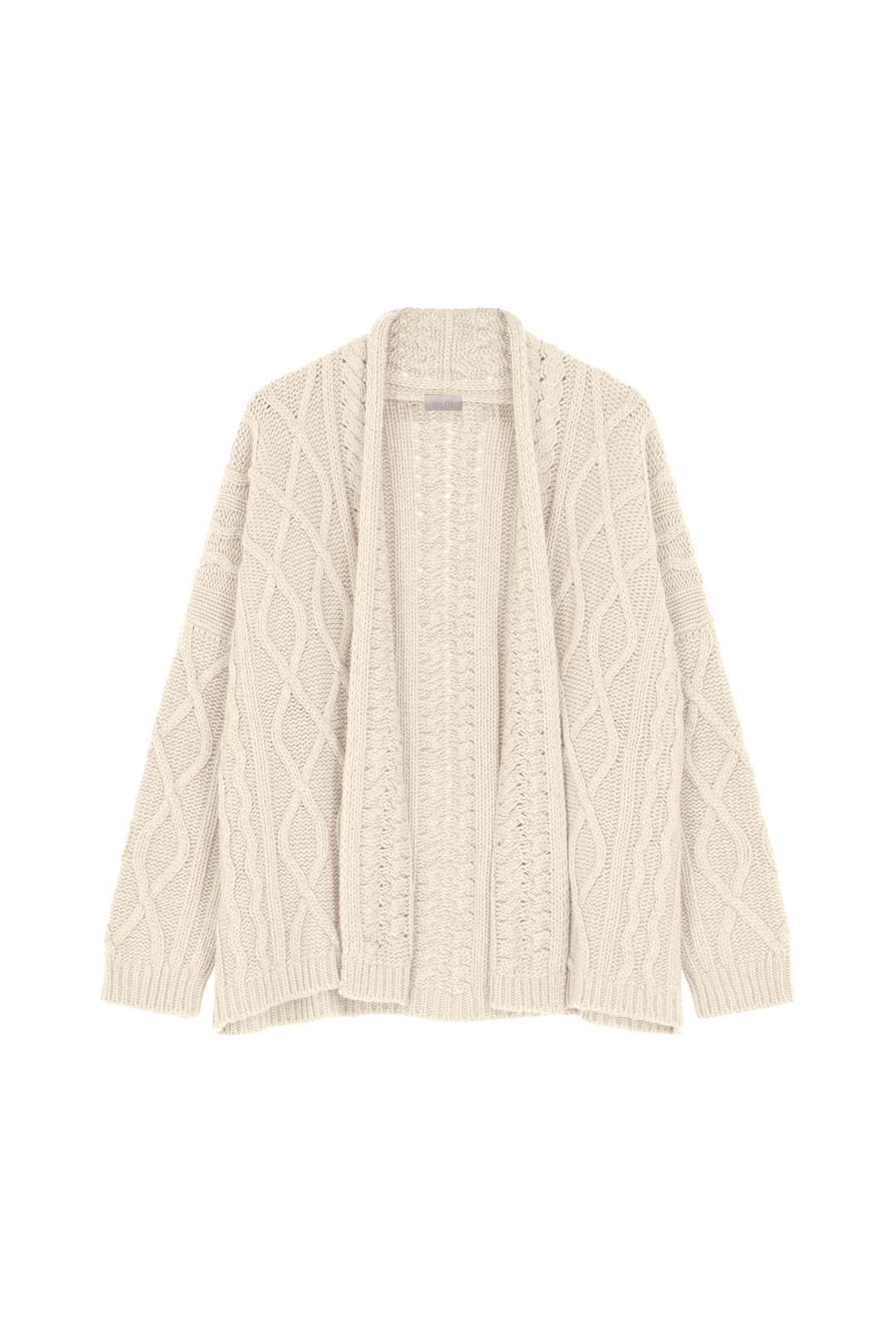 Dames Vest met kabelmotief in cashmere off-white| Alix