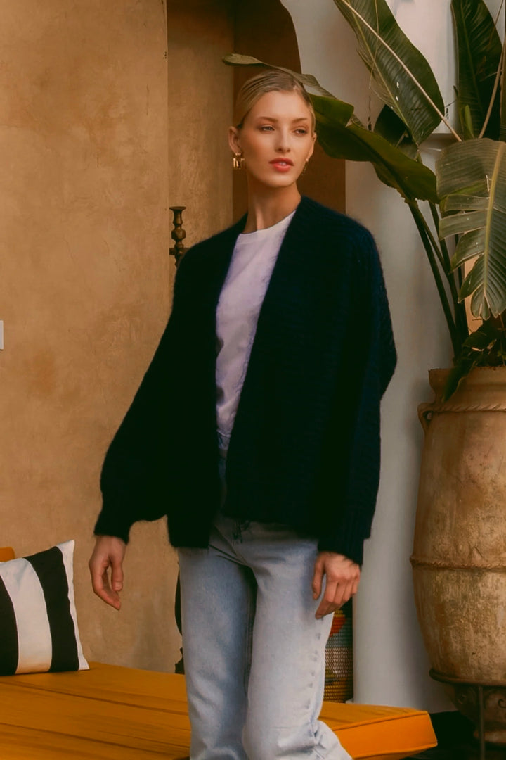 Isabelle Cardigan mohair blue