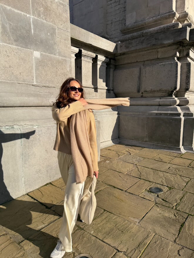 Écharpe Femme en Mohair Laurence – Sable