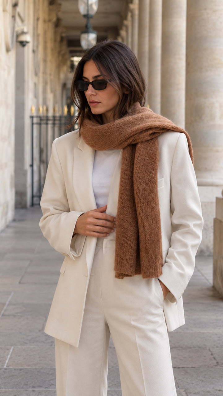 Dames sjaal mohair | Jille Caramel
