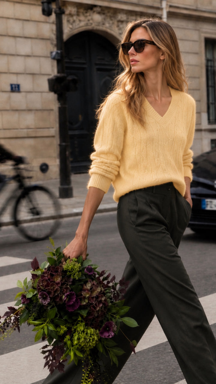 Women's mohair jumper Josephine Soft Butter Yellow