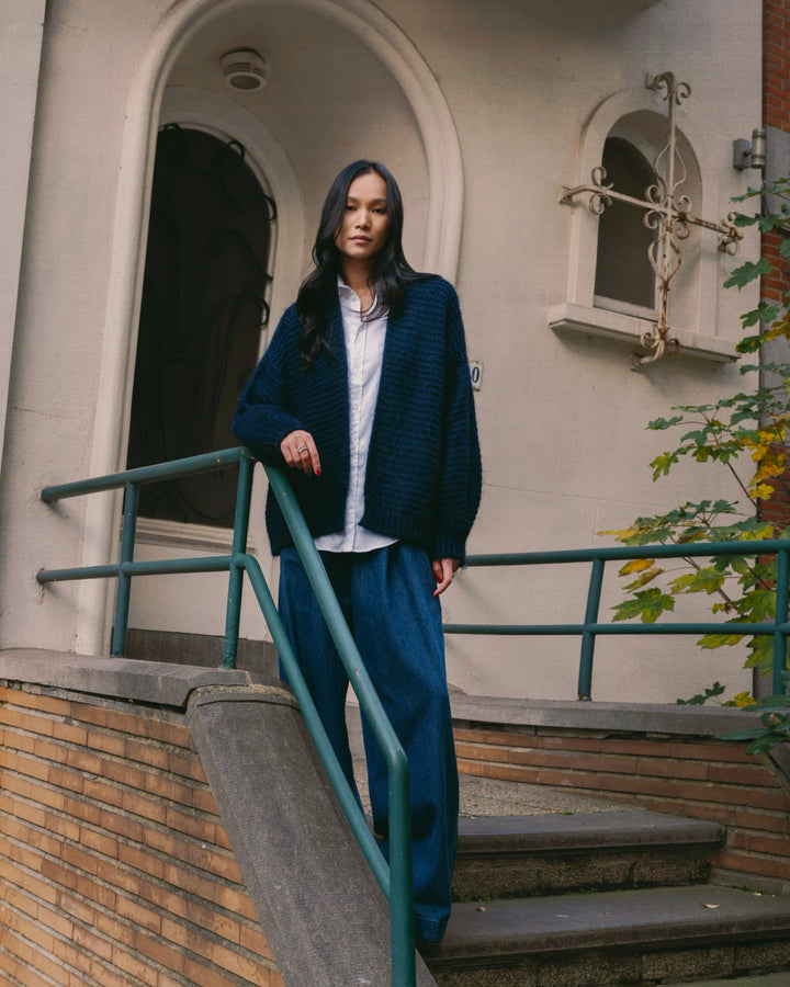 Isabelle Cardigan mohair blue