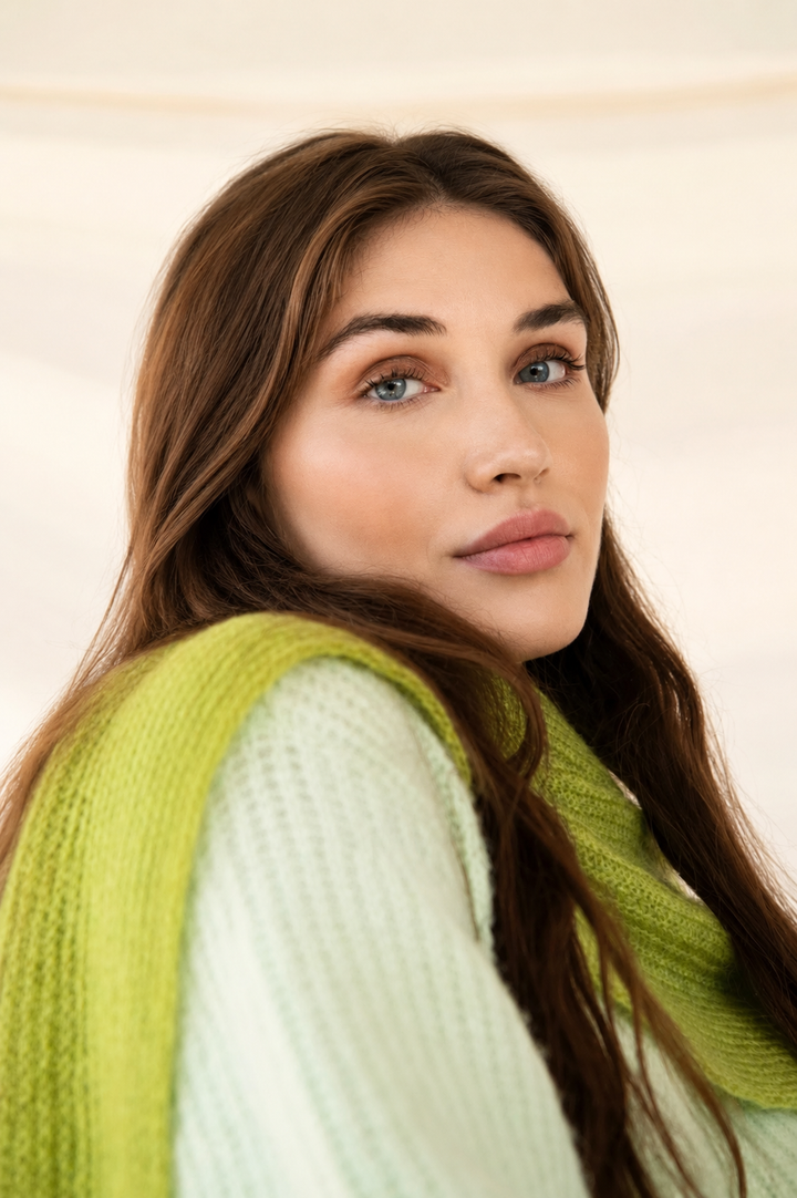 Dames sjaal mohair Jille Guacomole