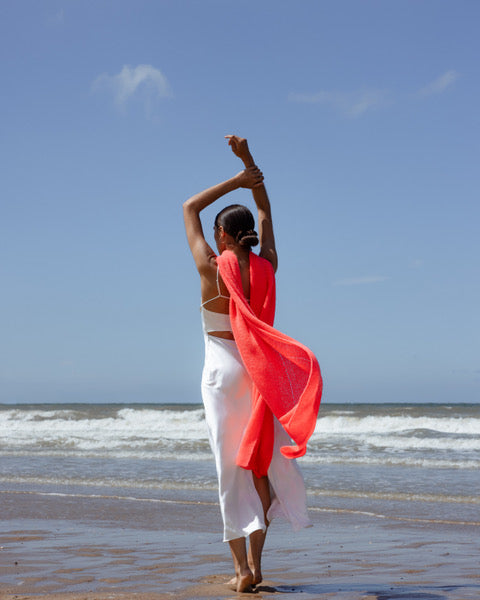 Jille Neon Coral Écharpe