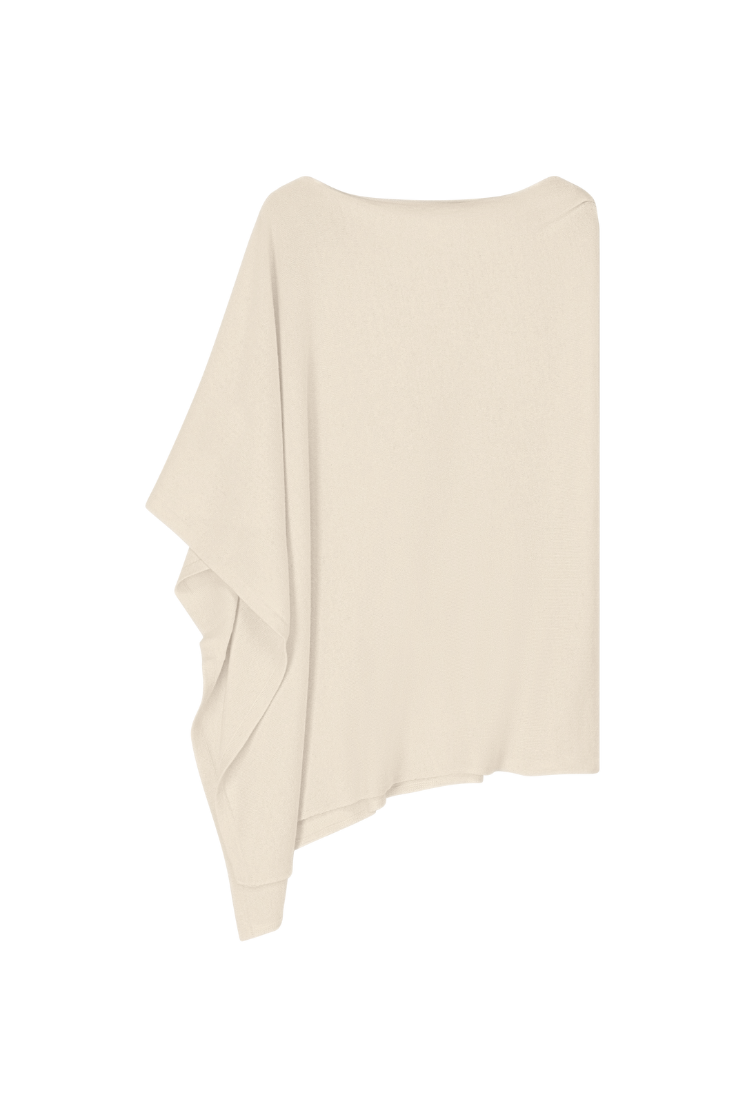 Dames asymmetric knit cape cashmere milk| Aline