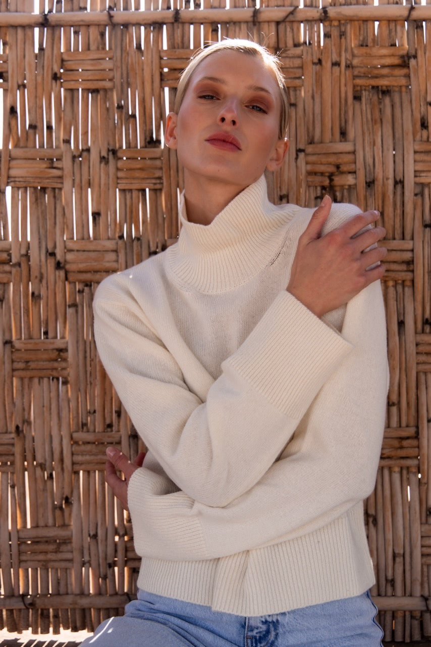 Dames Pull Renee cashmere off-white