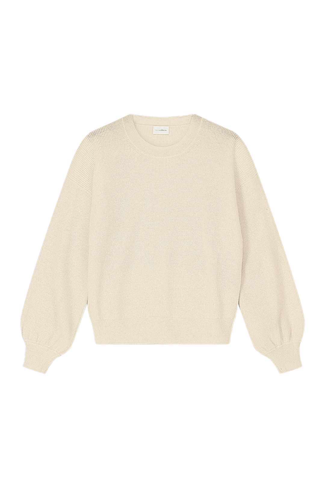 Dames pull cashmere wit met ronde hals | Britt