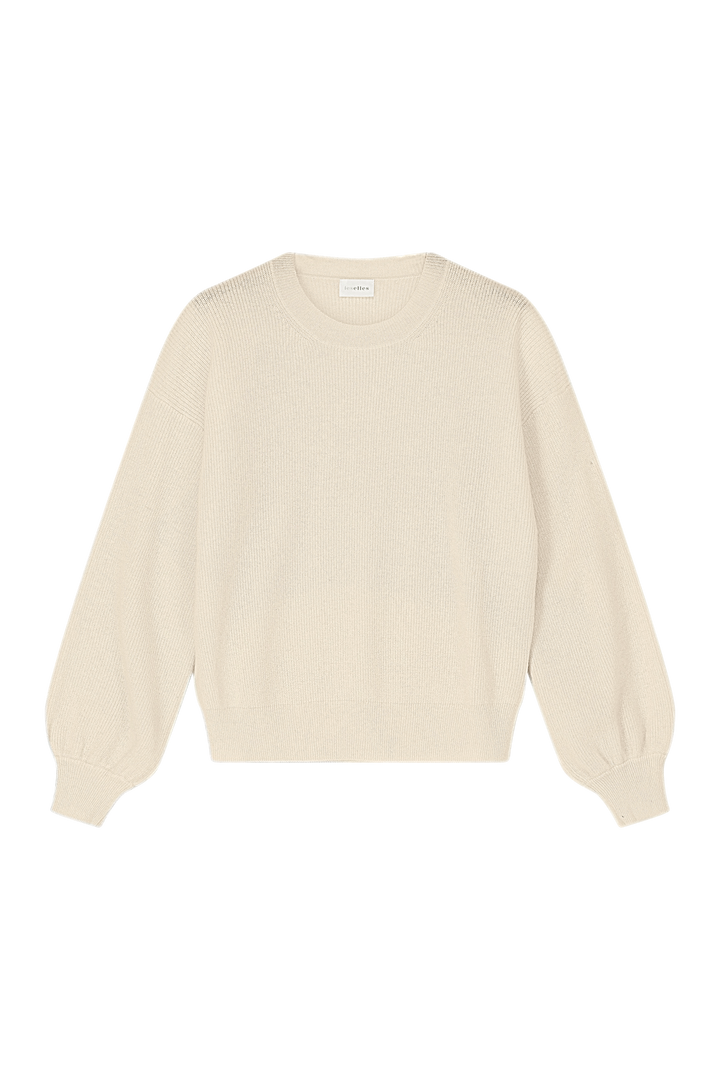 Dames pull cashmere wit met ronde hals | Britt