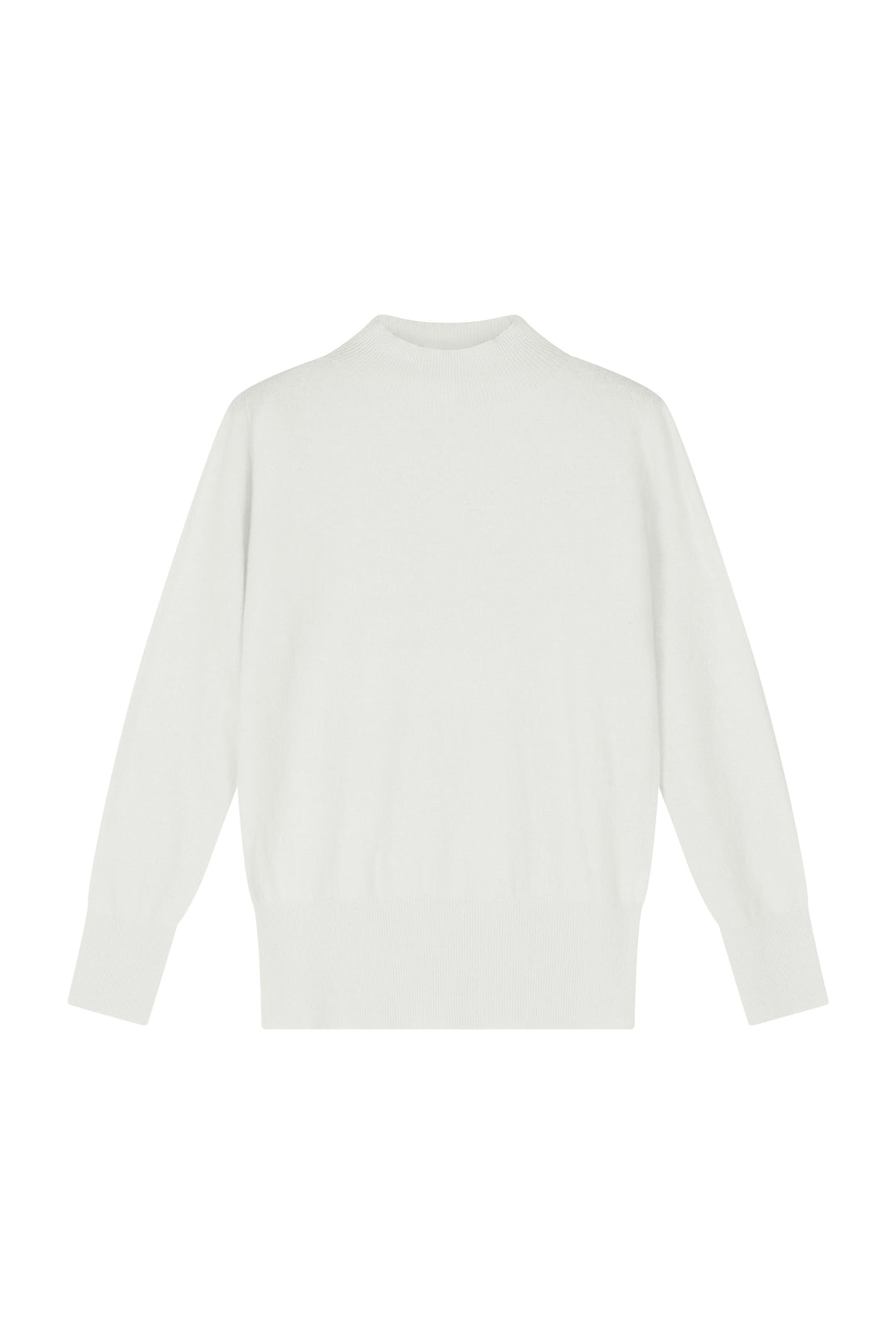 Sandrine Pullover with stand-up collar milk cashmere