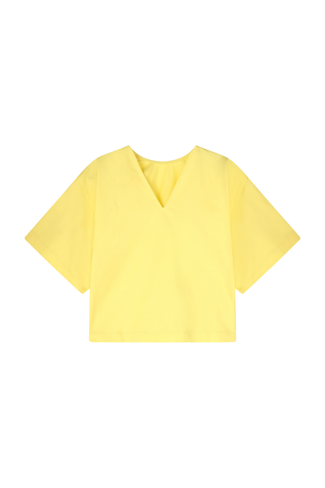 Dames blouse geel met V |  Reversible | Emilie